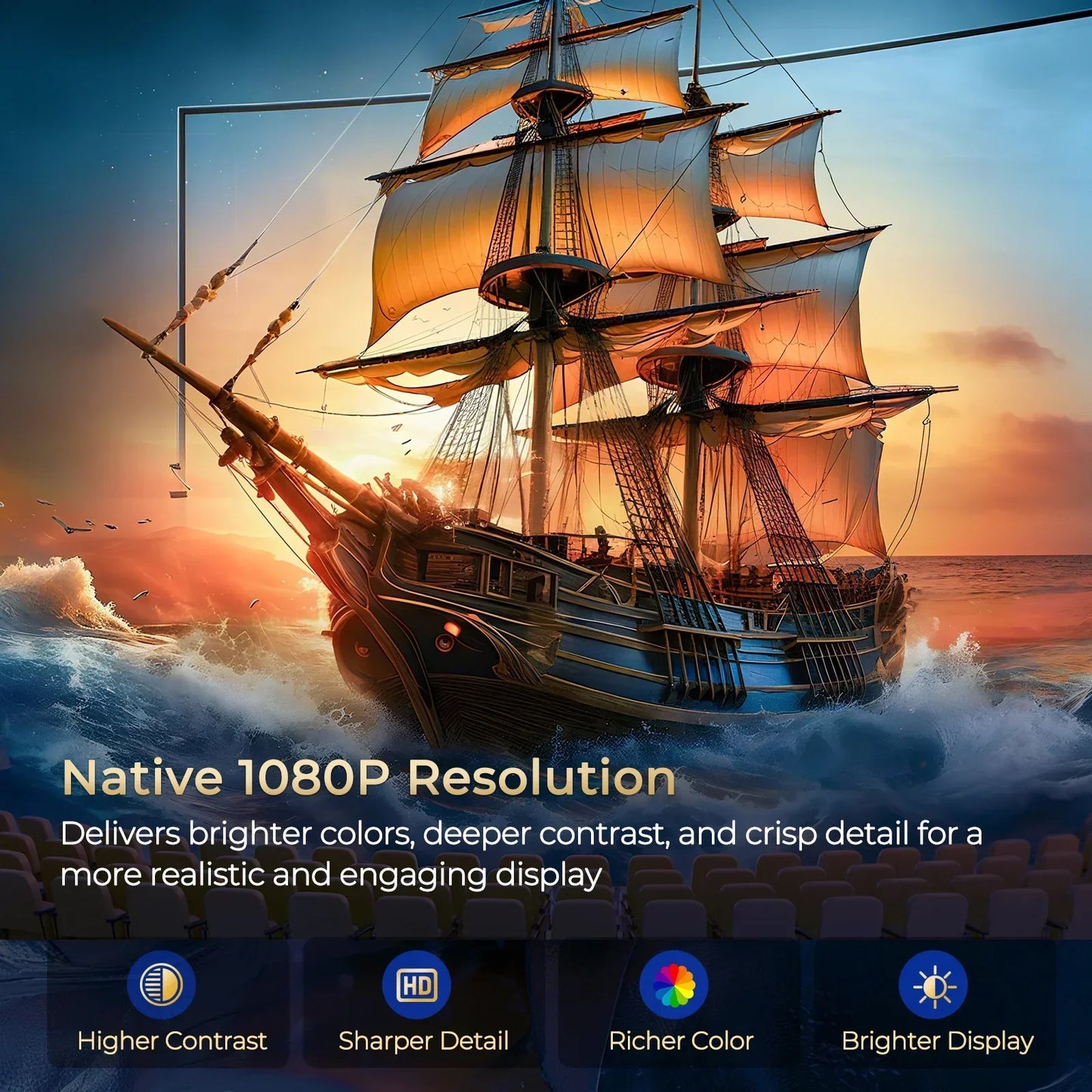 LynCast 4K X3AQ Projector Portable Home Theater