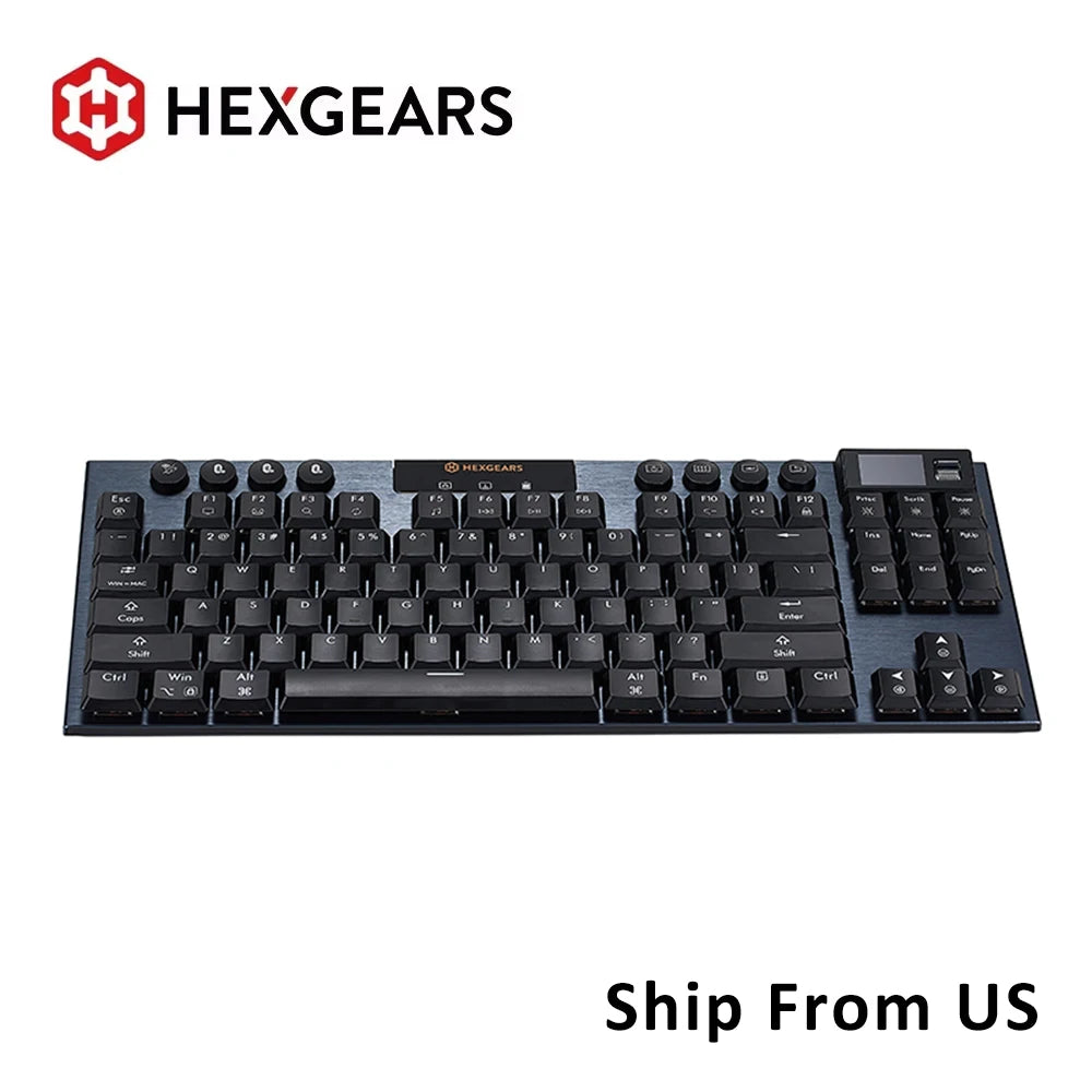 HEXGEARS A3 Bluetooth 2.4G Wireless Keyboard Type C Wired RGB