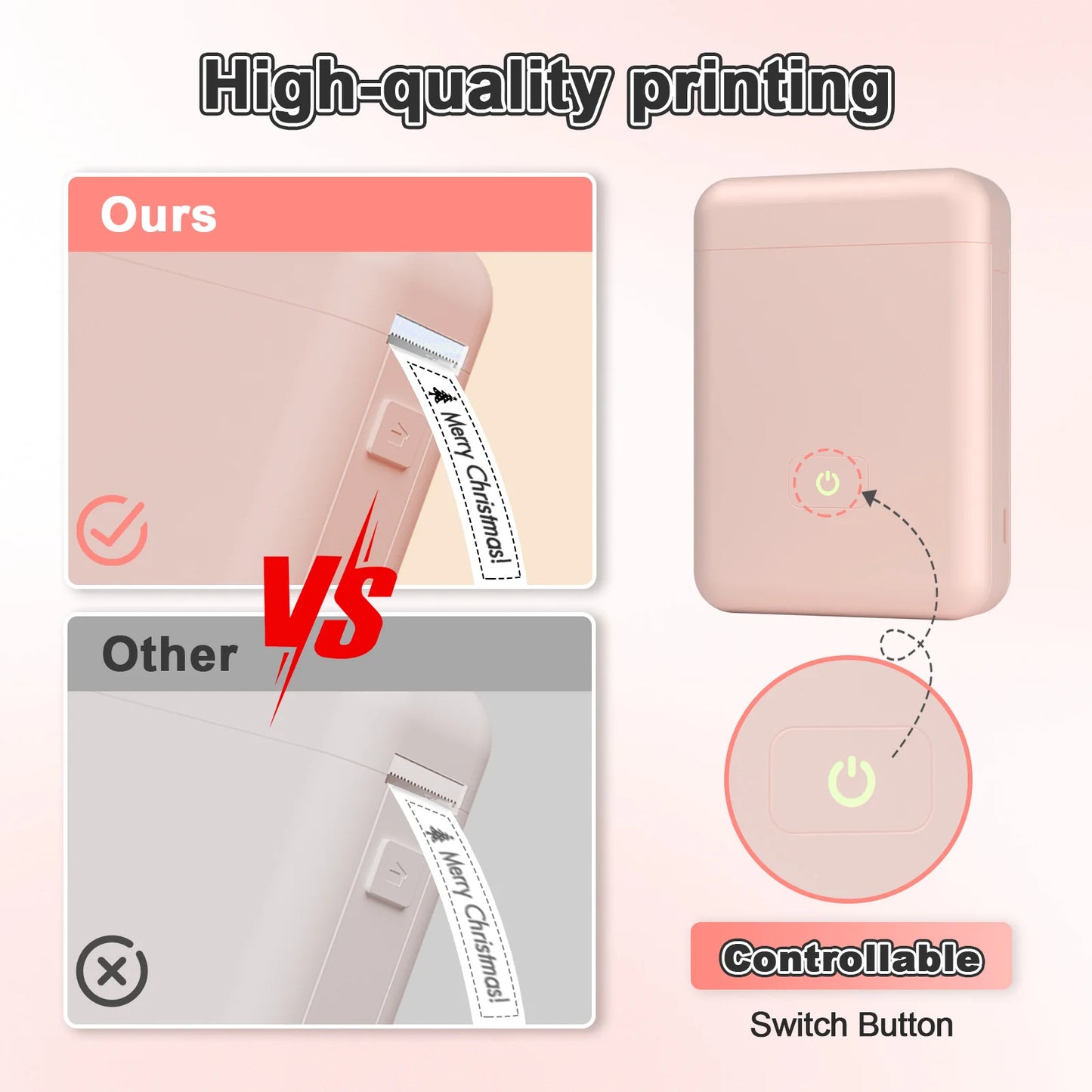 TakeYou Mini Portable Thermal Printer Label Maker Wireless Bluetooth