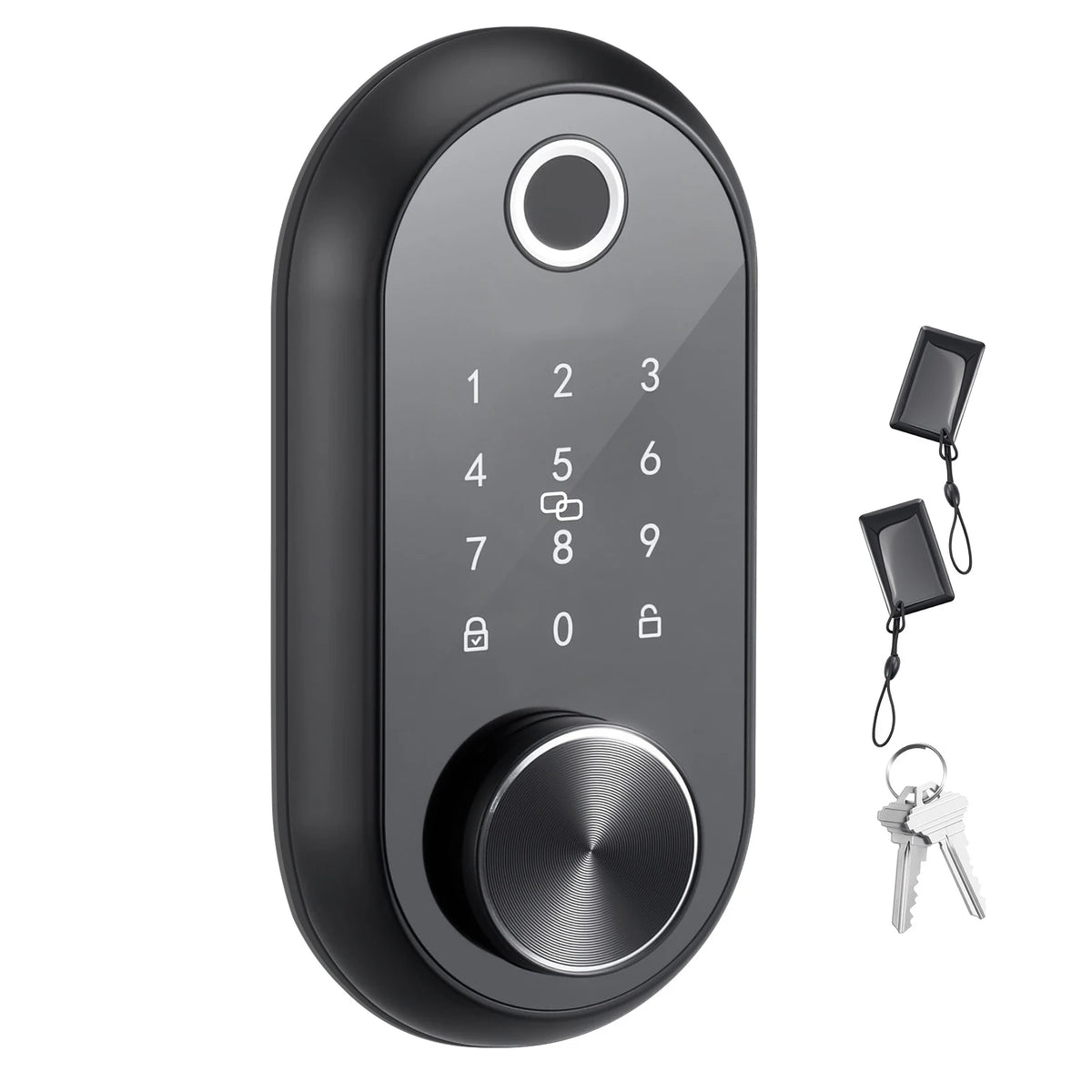 SucceBuy Fingerprint Door Lock Electronic Biometric Deadbolt With Touchscreen