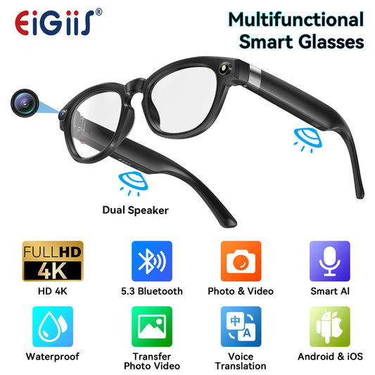 EIGIIS AI Smart Glasses With Bluetooth Call And AI Translation