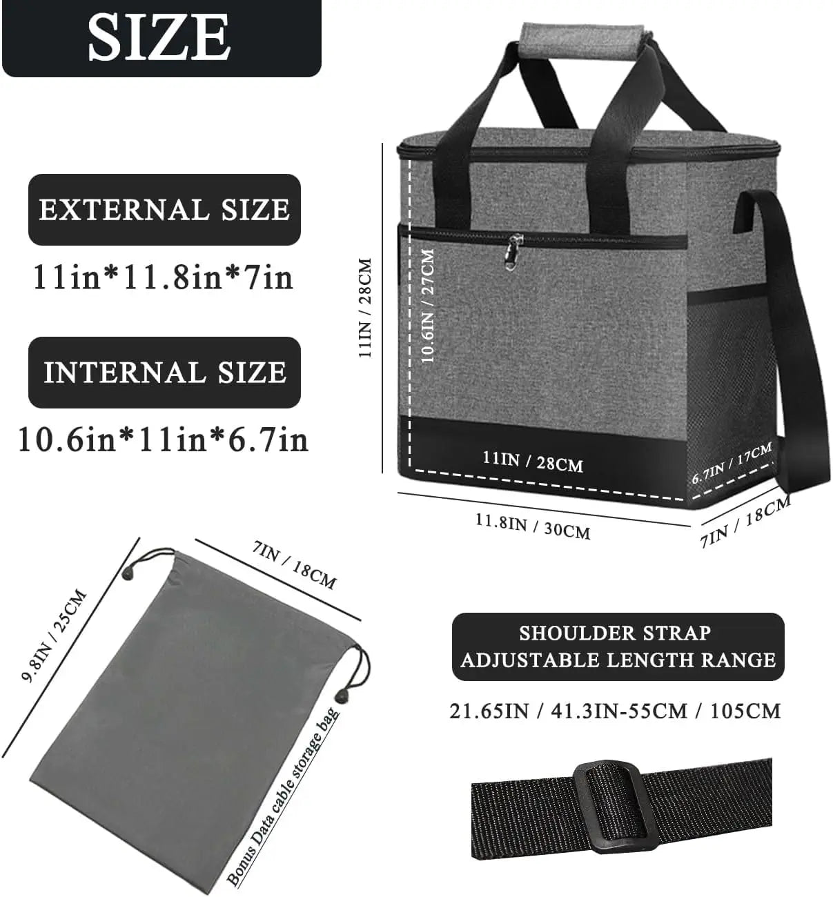 XMSJ Projector Bag Fits Most Projectors With Cable Storage