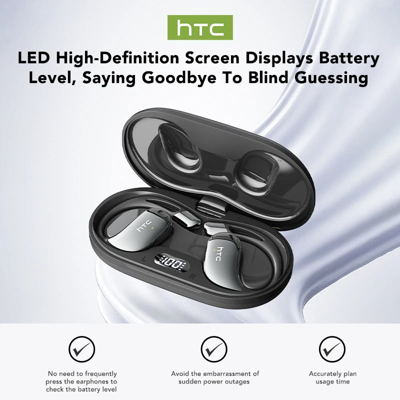 HTC NE57 Bluetooth Earbuds Active Noise Canceling 30Hr PlayBack