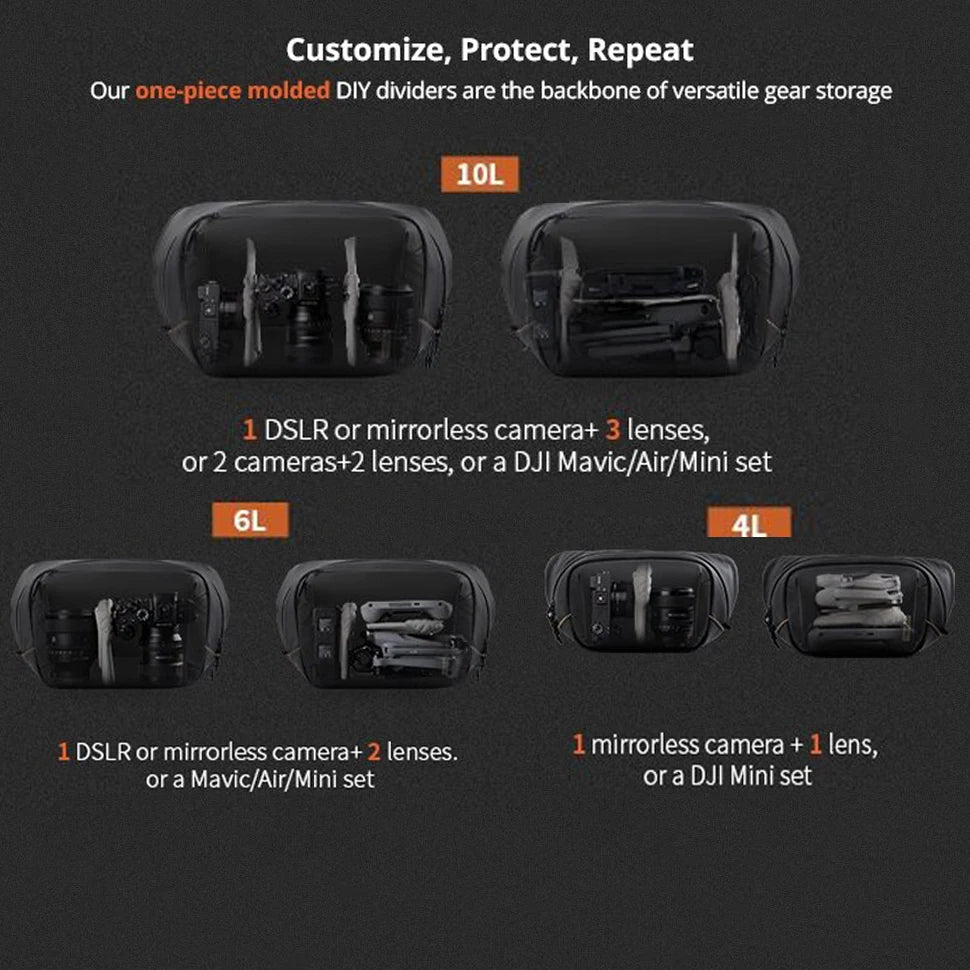 Pgytech OneGo Solo V2 Camera Shoulder Bag Outdoor Travel Sling
