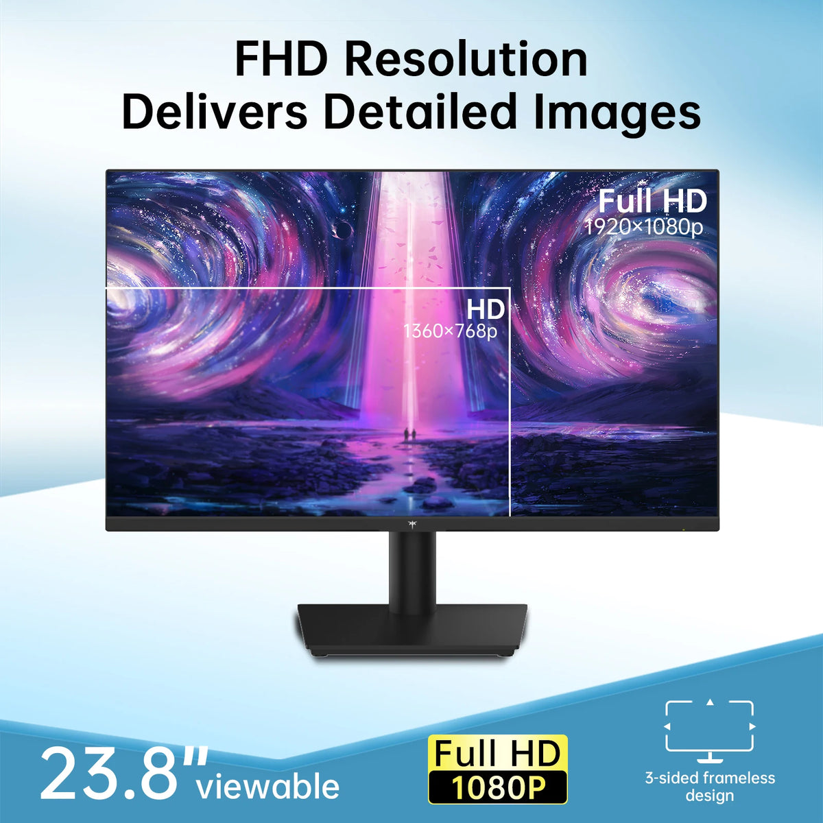 KTC 1080P Gaming Monitor With FreeSync And Hdmi Port