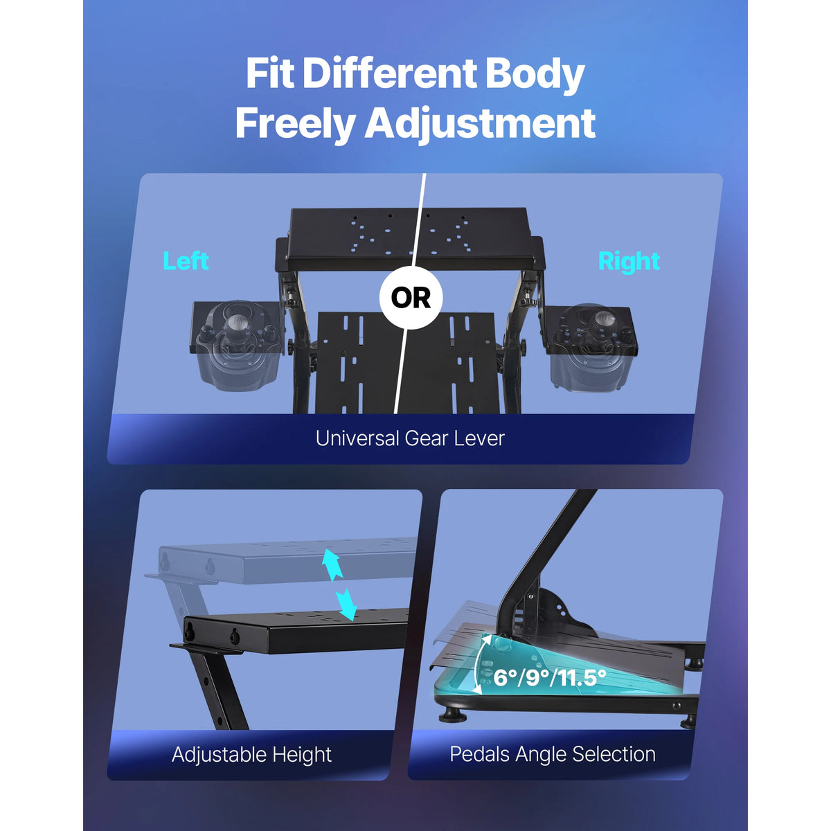 SucceBuy Adjustable Racing Wheel Stand Mount For Computer Gaming