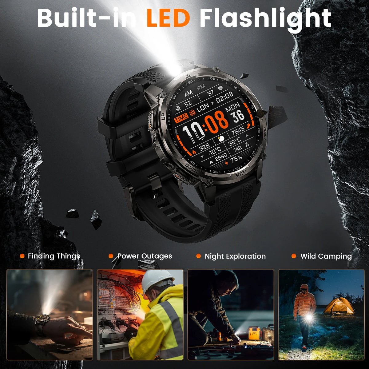 Kospet Tank T4C Rugged Smartwatch With Dual Band GPS Support