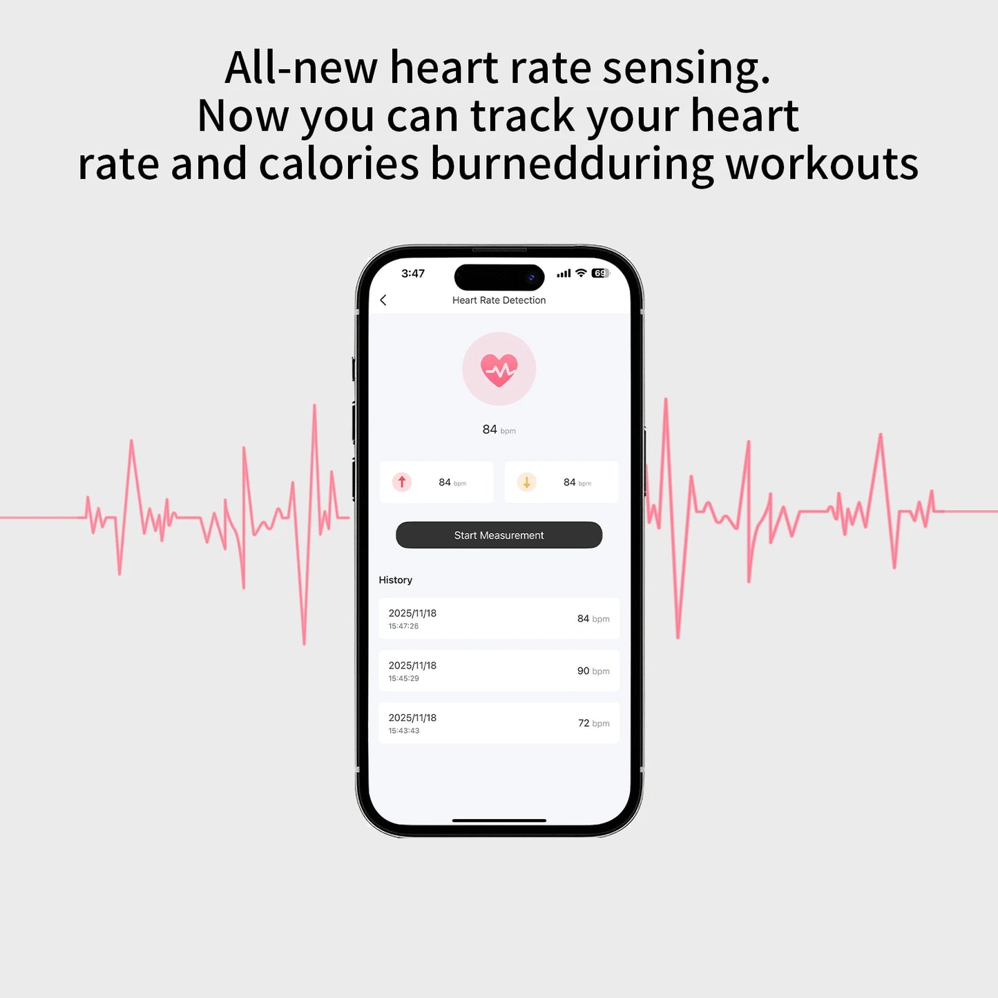 Zzlove Wireless Earbuds Noise Cancellation Heart Rate Monitor Bluetooth 5.3