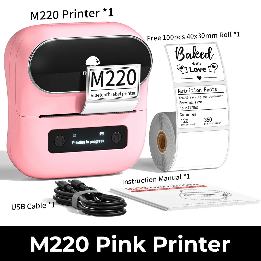Phomemo M220 Label Printer For Barcodes And QR Codes