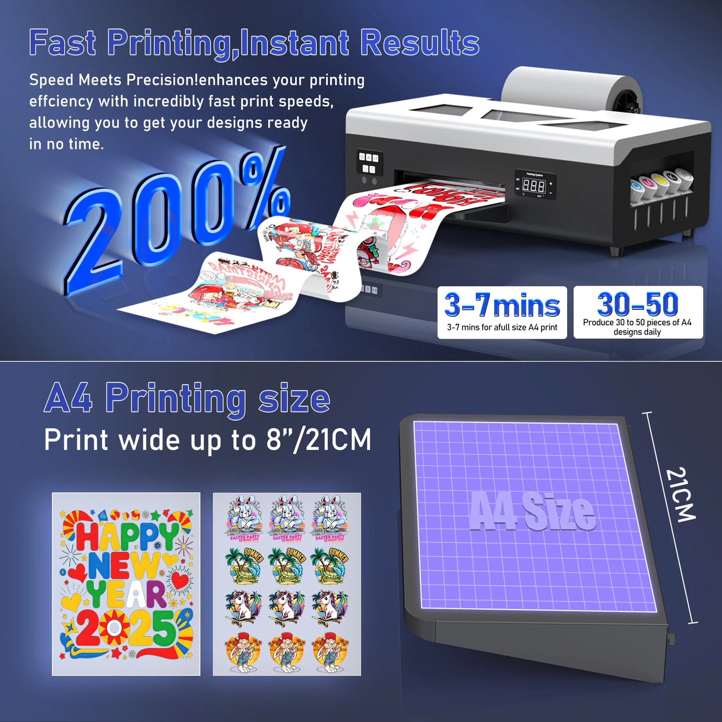 TOPPARTS A4 DTF Printer For Epson L800 Curing Oven