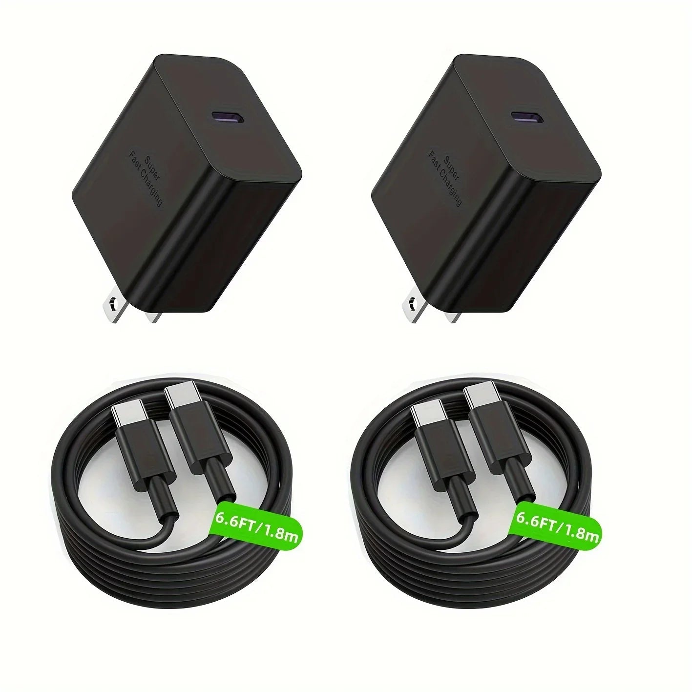 SANPRIO 2Pack 45W USB C Fast Charger Block And Cable For Galaxy iPad Pro