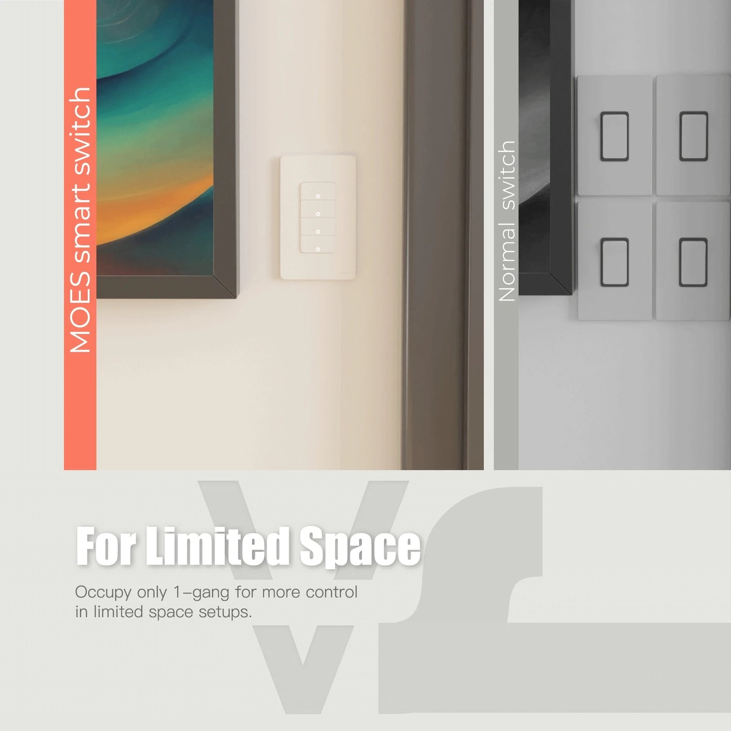 MOES Tuya WiFi Smart Light Switch United States Single Pole