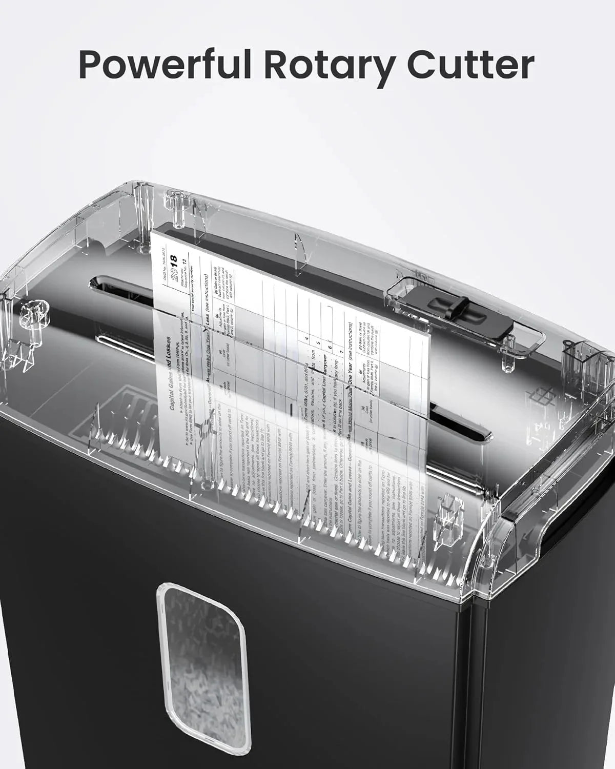 Deli 8 Sheet Micro Cut Paper Shredder With Waste Basket