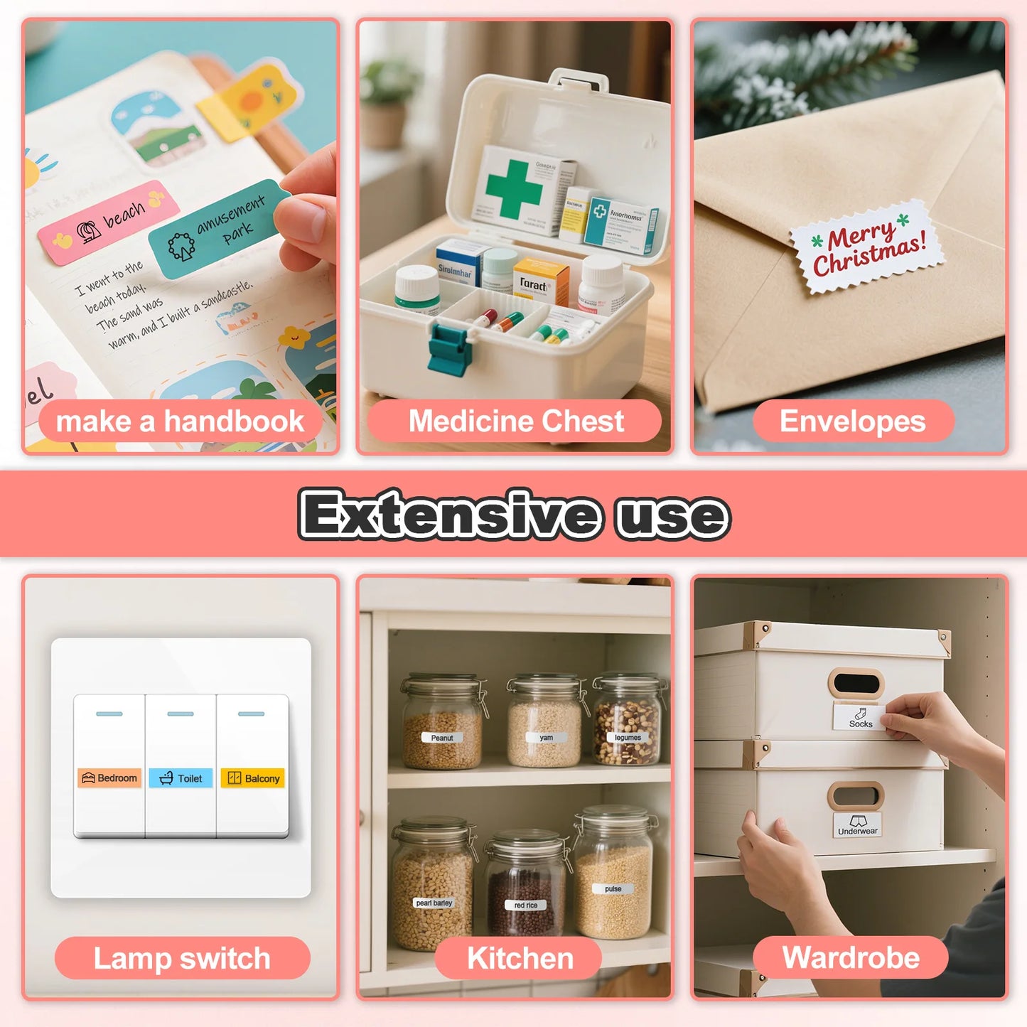 TakeYou Mini Portable Thermal Printer Label Maker Wireless Bluetooth