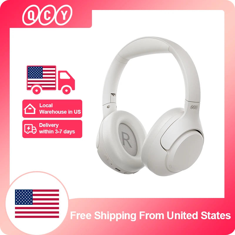 QCY H3 ANC Wireless Headphones Bluetooth 5.4 Hi Res Audio