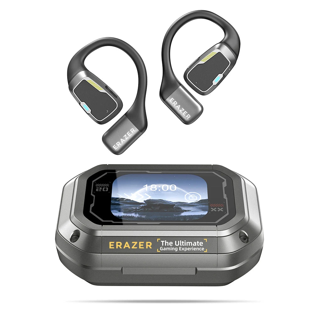 HD LCD AI Translator Bluetooth Wireless Earphones Active Noise Cancellation