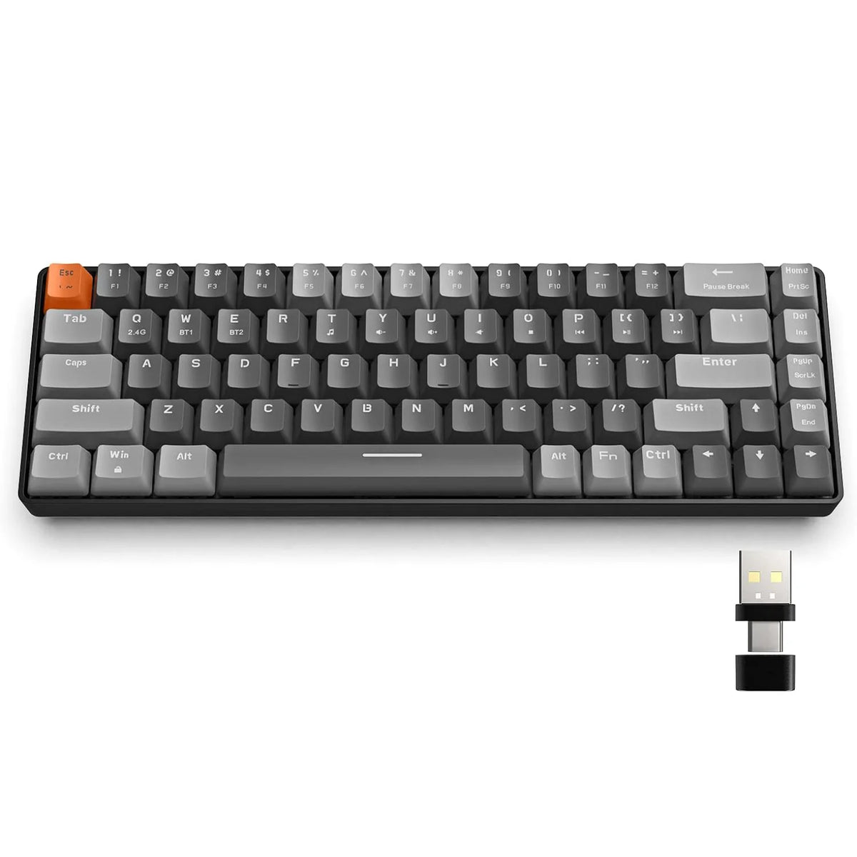 Attack Shark 68 Key Dual Mode Mechanical Keyboard Hot Swappable