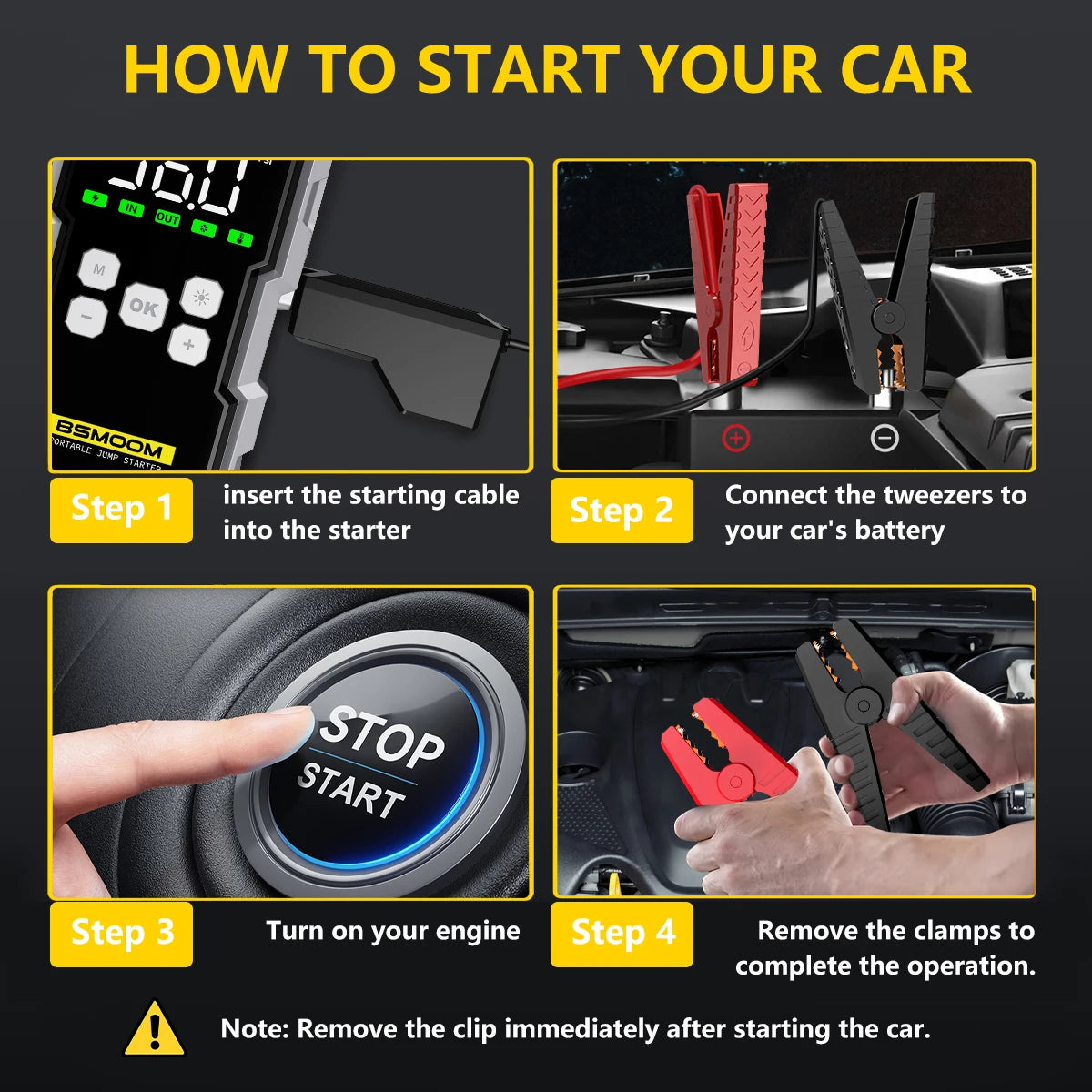 BIUBLE 7000A Car Jump Starter With Air Compressor Voltage Display