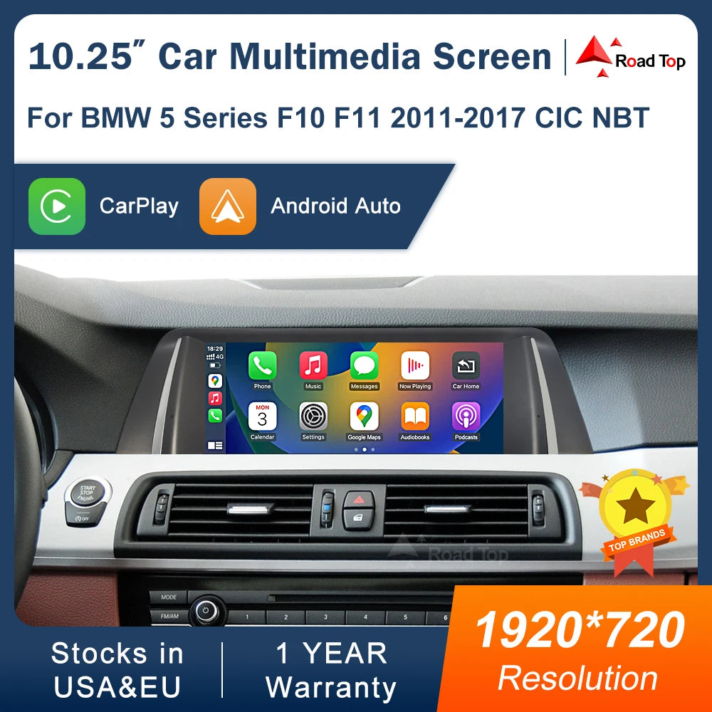 Road Top Multimedia Display For BMW F10 F11 CIC NBT