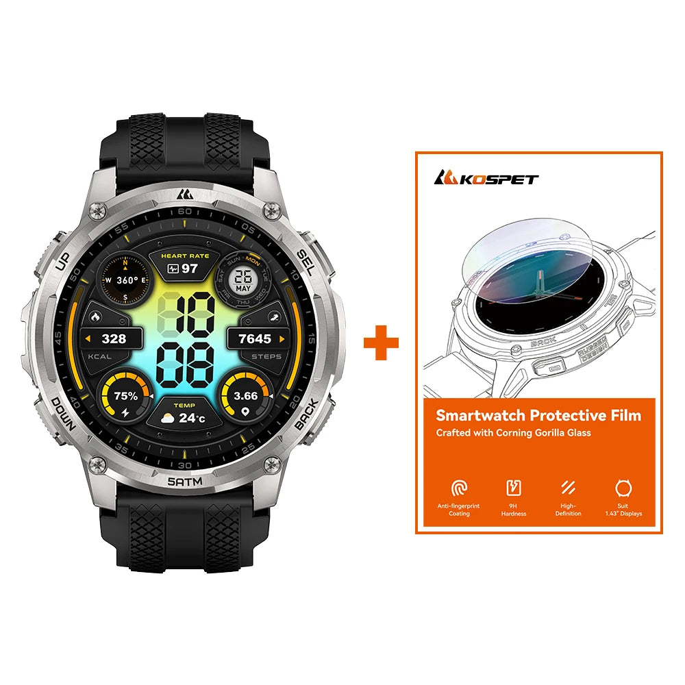 Kospet Tank T4C Rugged Smartwatch With Dual Band GPS Support