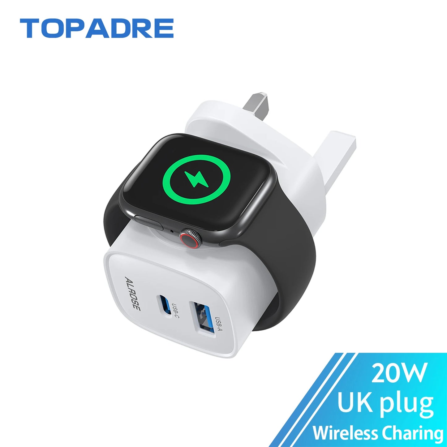 Topadre 3 In 1 Apple Watch Charger USB C PowerDelivery