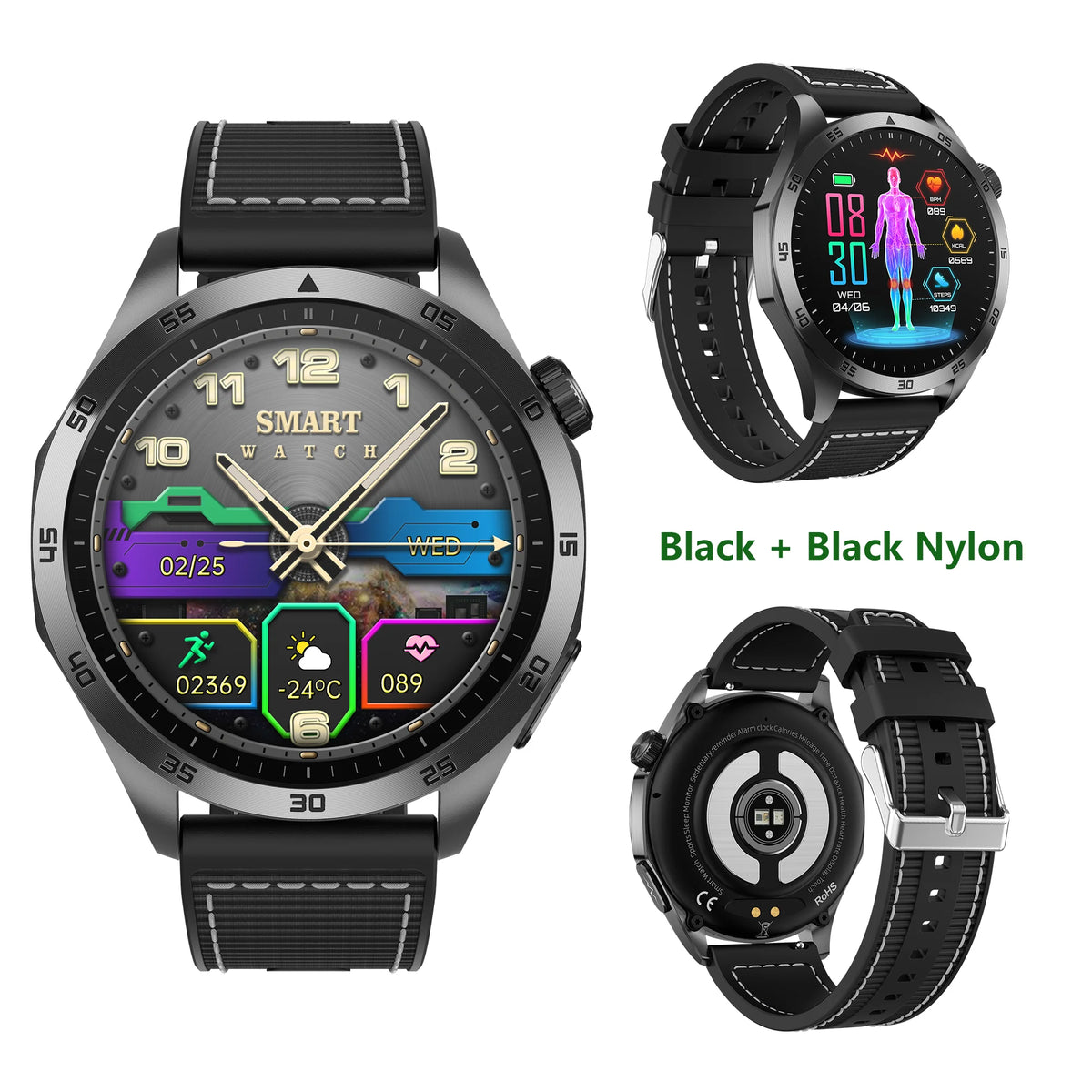 ECG Advanced Health Smart Watch Blood Oxygen Pressure Monitor
