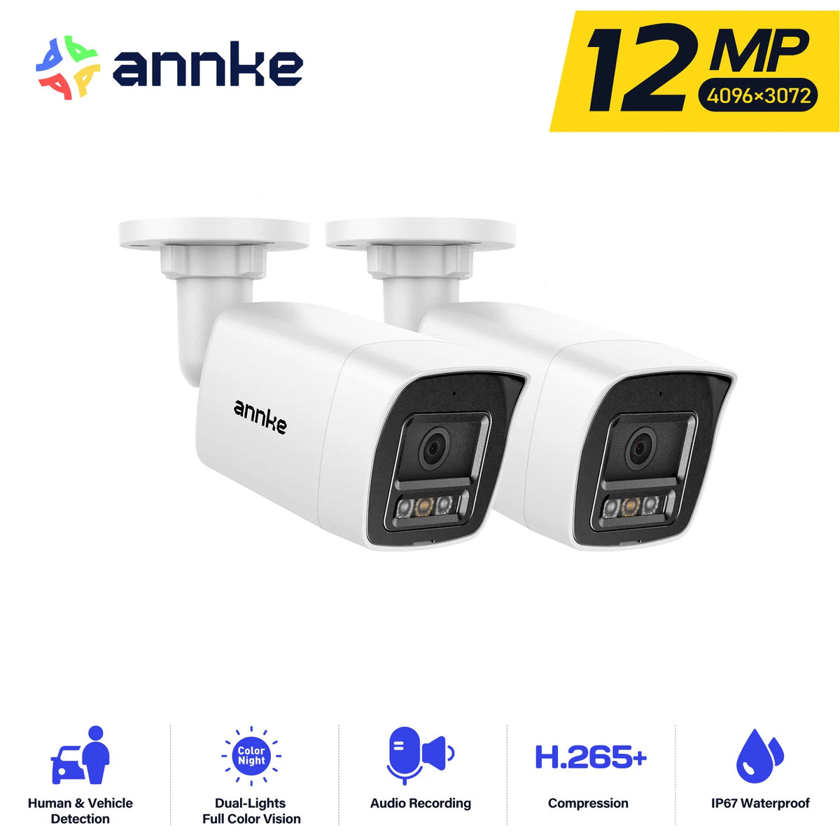 Annke 12MP Outdoor PoE Smart Dual Light Security Camera