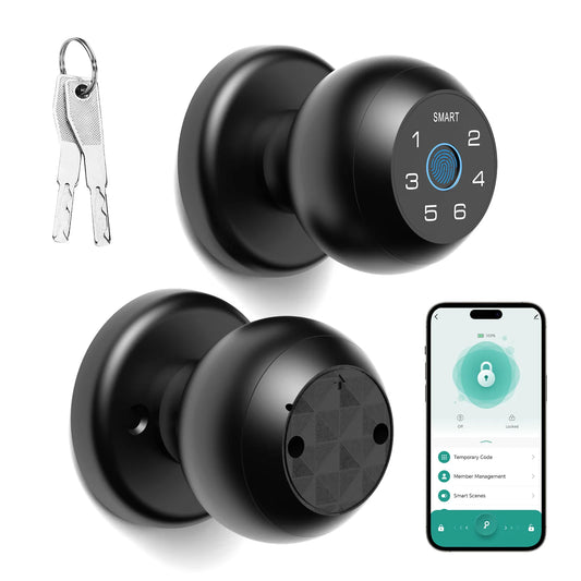 Viladepot Ball Shaped Smart Lock With Fingerprint And Keypad