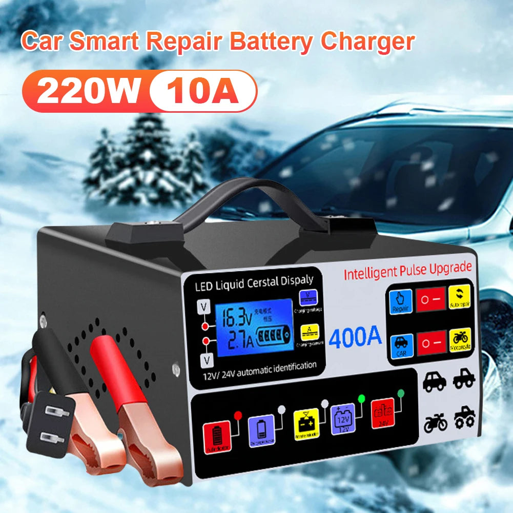 APWIKOGER 400A Heavy Duty Smart Battery Charger 12V 24V