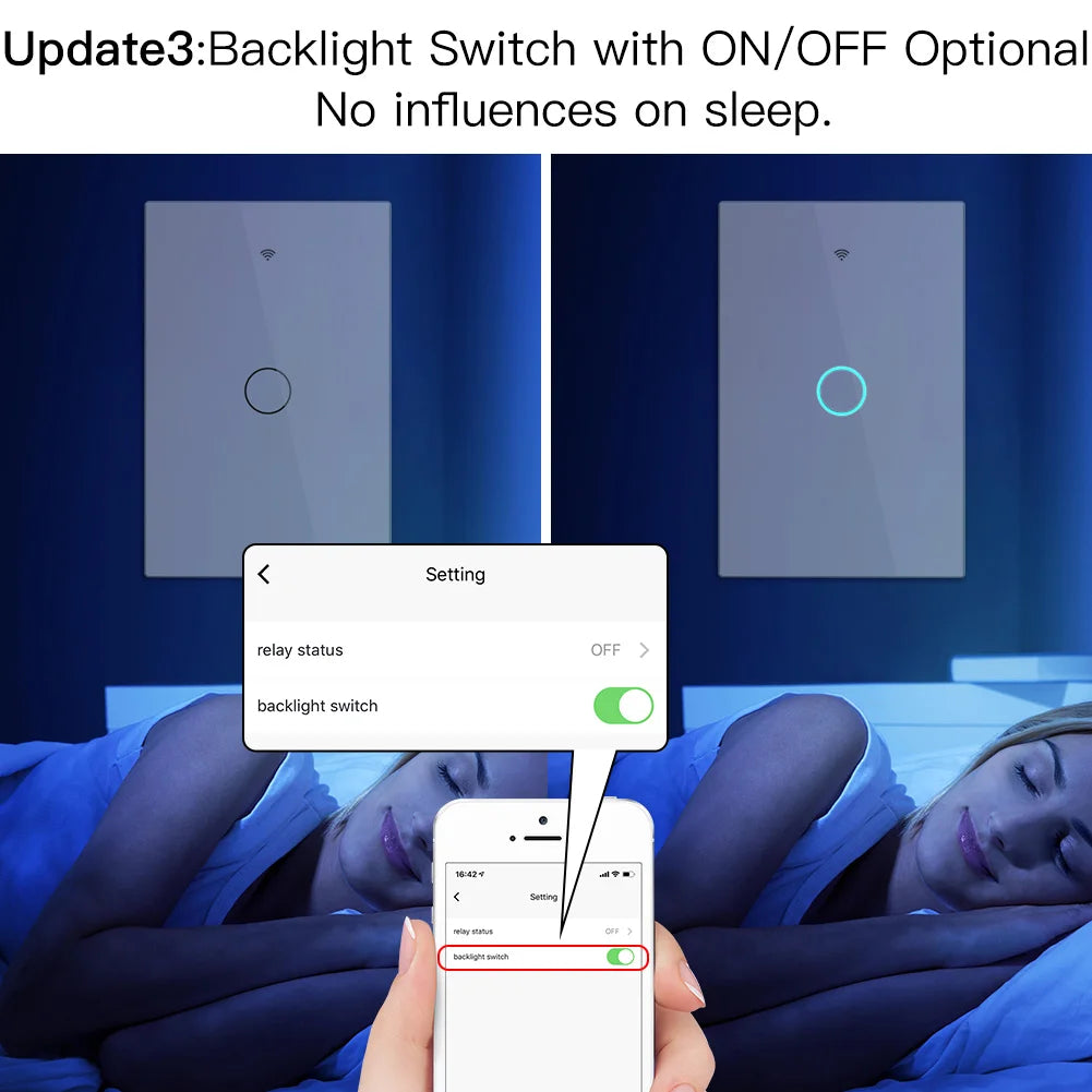 MOES Smart Glass Panel Switch Tuya Smart Life App Control