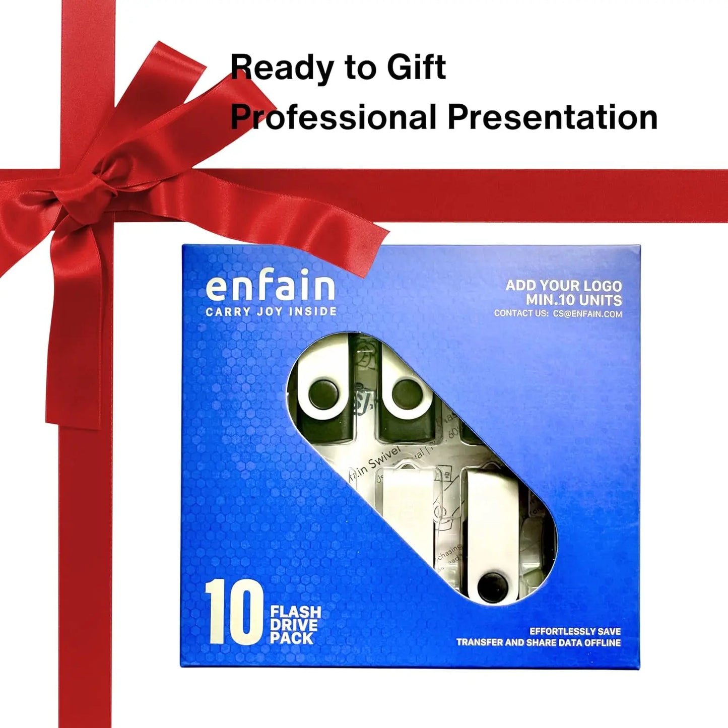 10-Pack 16GB USB Flash Drives With Labels For Office Use