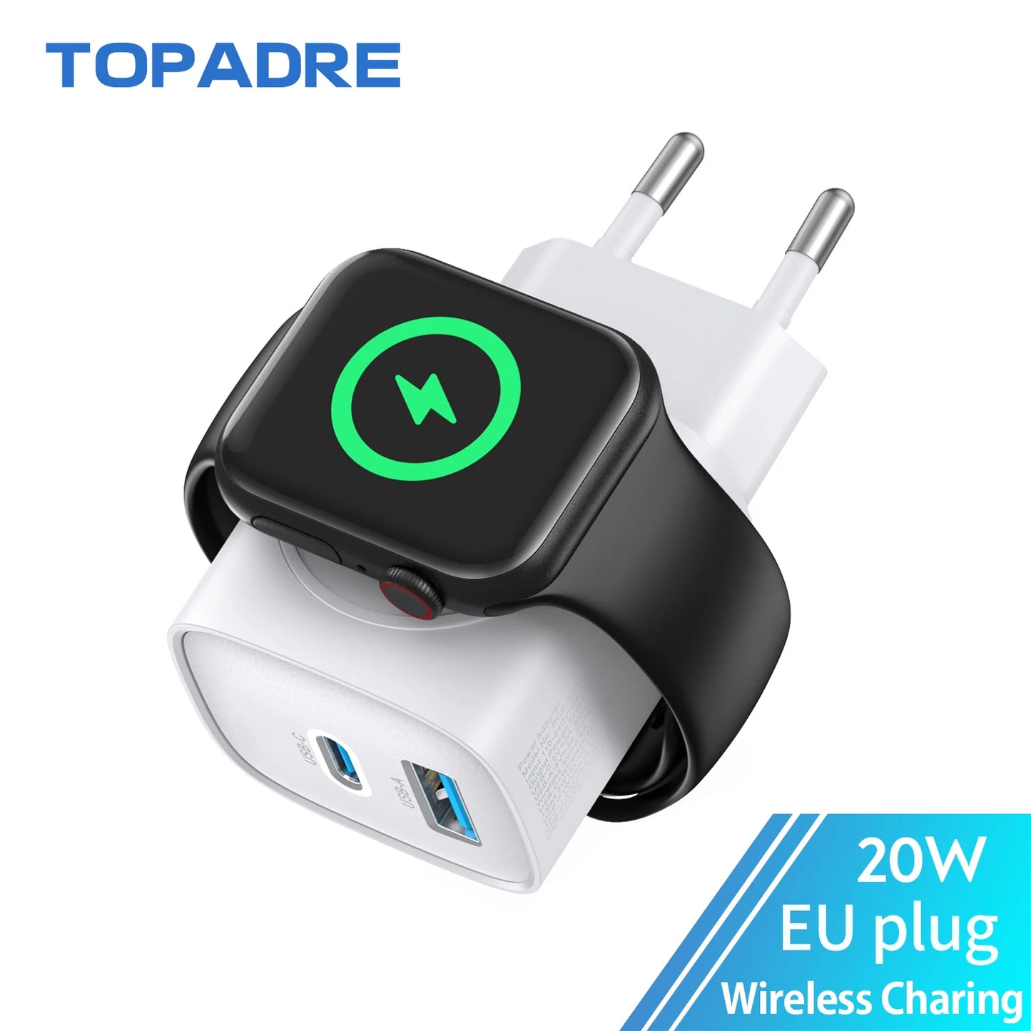 Topadre 3 In 1 Apple Watch Charger USB C PowerDelivery