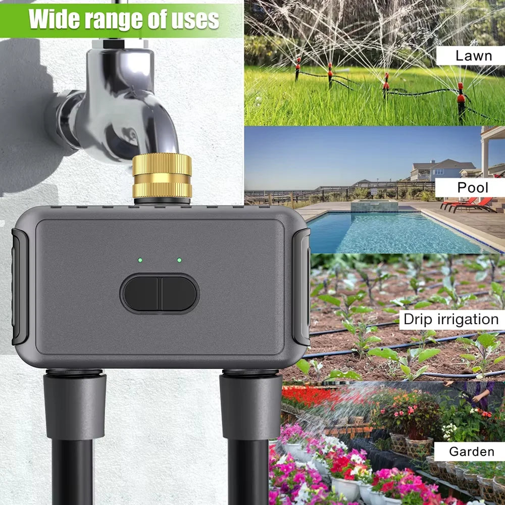 Insoma Dual Hose WiFi Automatic Water Timer For Garden Irrigation