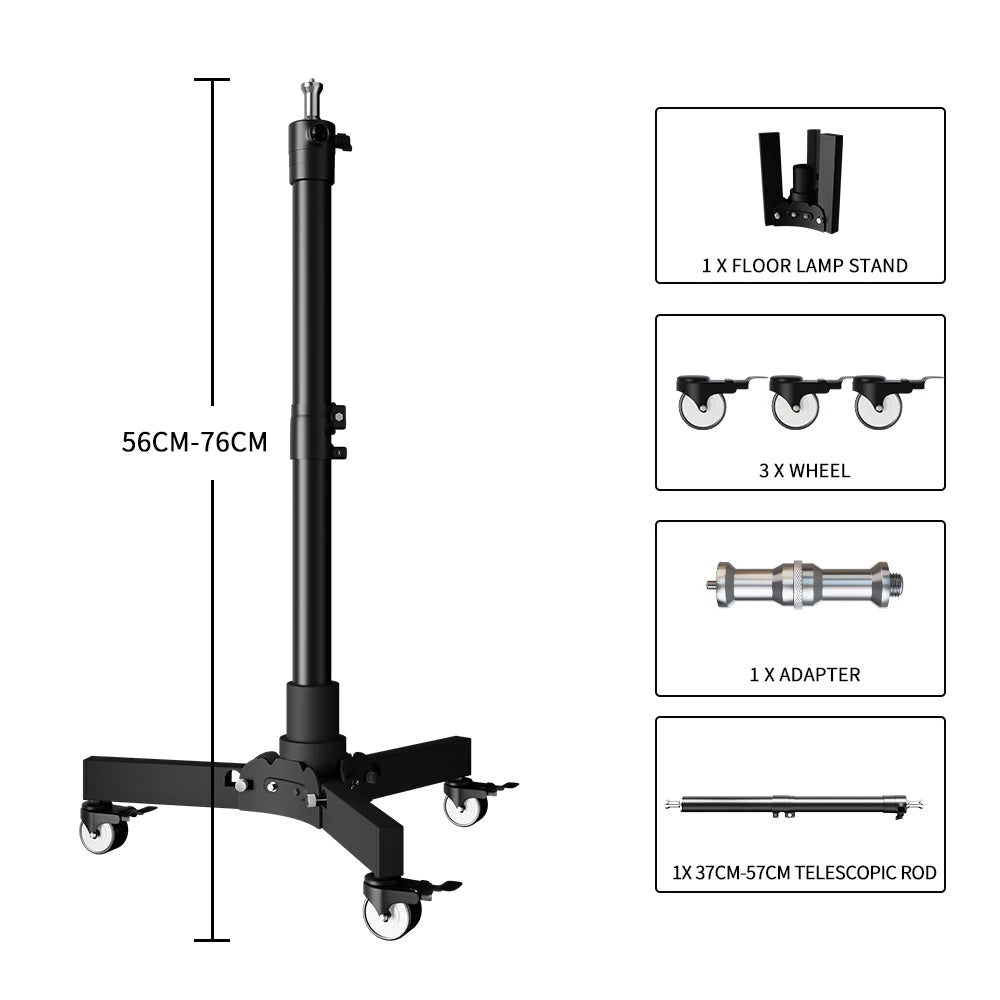 SH Heavy Duty Stainless Steel Photography Lighting Stand Tripod