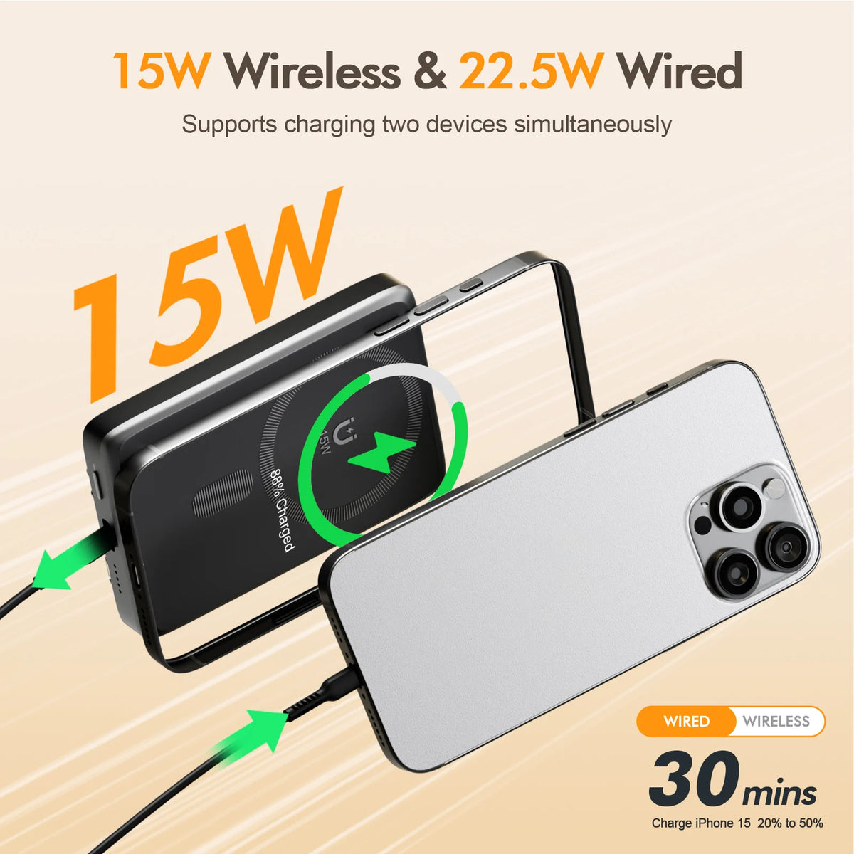 3 in 1 Foldable Qi Wireless Charger Stand For iPhone